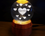 I Love You Crystal Led Lamp - Image 