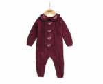 Soft Knit Romper in Burgandy - Image 