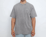 Acid Washed Unisex Tee in Bluish Gray - Image 