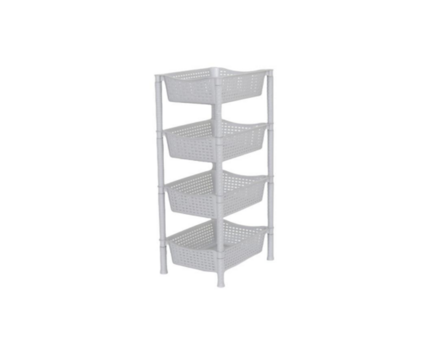 8 Gamma Rattan Vegetables Rack in Silver - Image 1