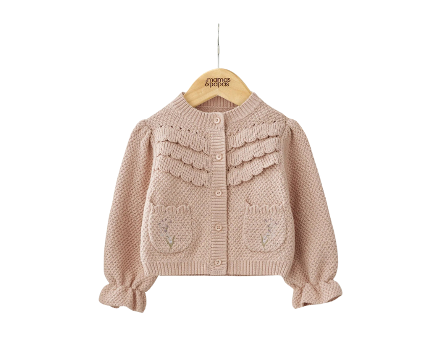 87 Embroidered Cardigan in Pink - Image 1