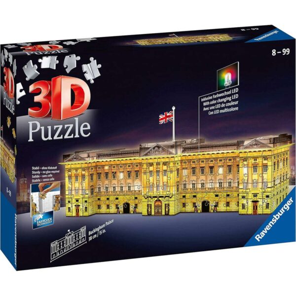 216 Pieces 3D Puzzle, Buckingham Palace Glows in the Dark