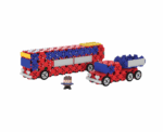 Connect Building Blocks 2 in 1 Bus with Trailer - Image 