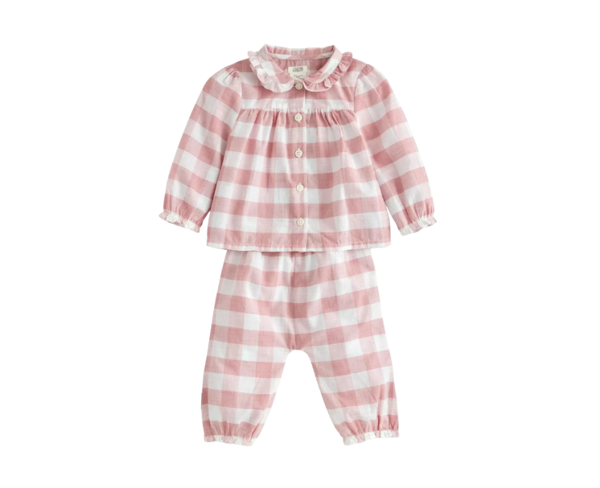 95 Gingham Pyjamas in Pink Checks - Image 1
