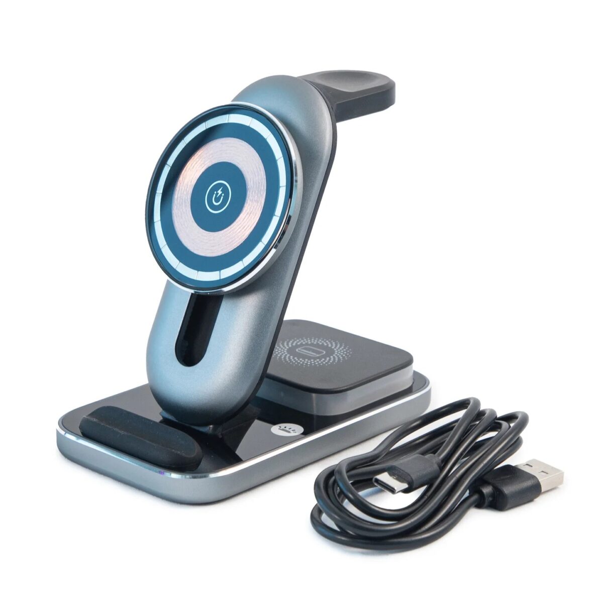 A8Magrneticsuctioncharger-01 Magnetic Wireless Charger Stand 4 in 1 - Image 1