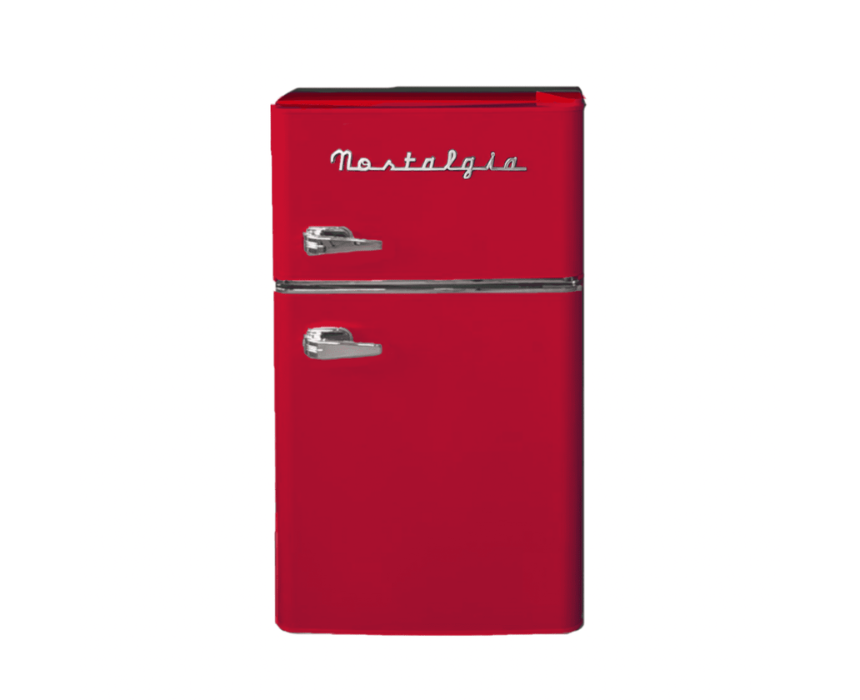 Retro Mini Fridge Freezer Red Retro Mini Fridge Freezer Red - Image 1