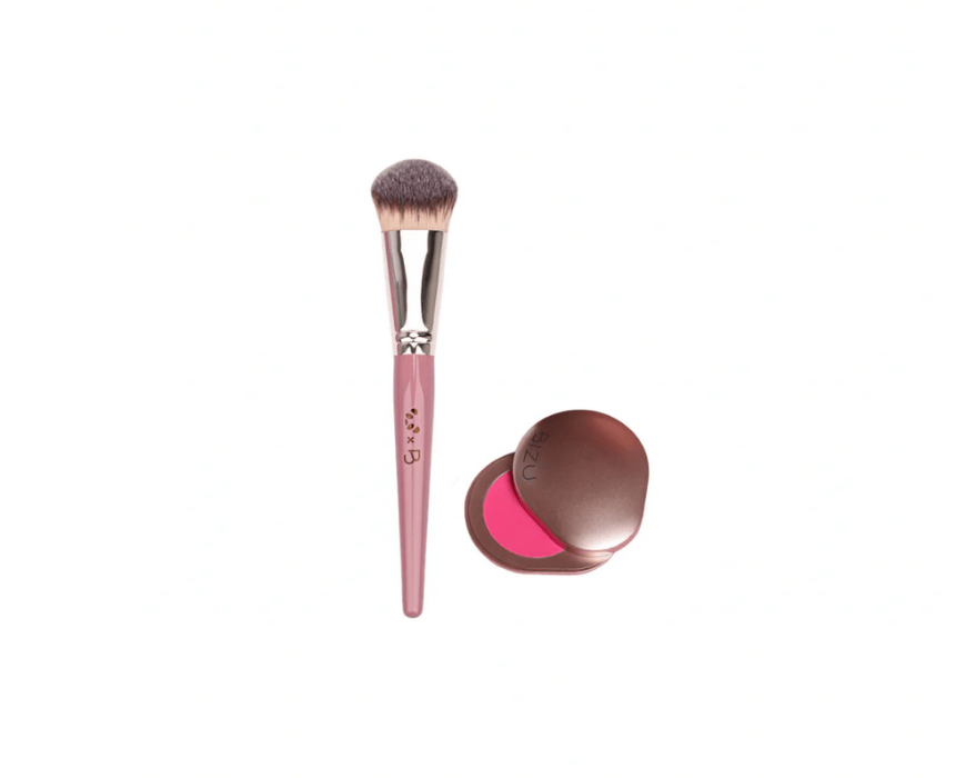 Rosy The Panda X Bizu Cheeky Finish Brush +Bizu Silky Matt Blush – Petal Pink Rosy The Panda X Bizu Cheeky Finish Brush +Bizu Silky Matt Blush – Petal Pink - Image 1
