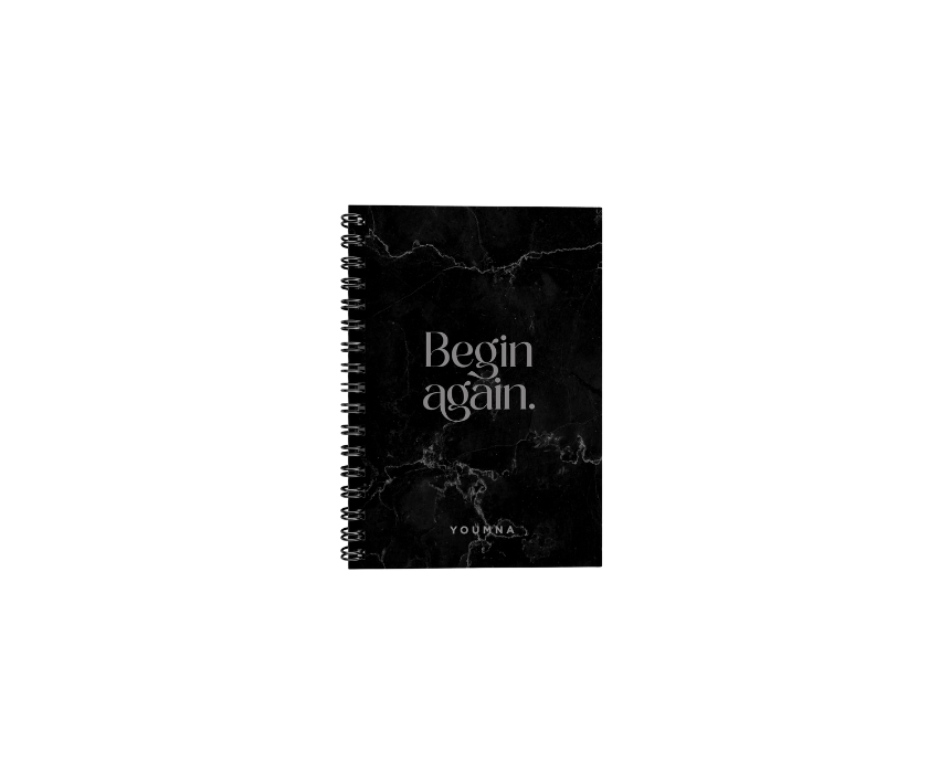 Untitled design (1) Begin Again Foil Lined Notebook - Image 1