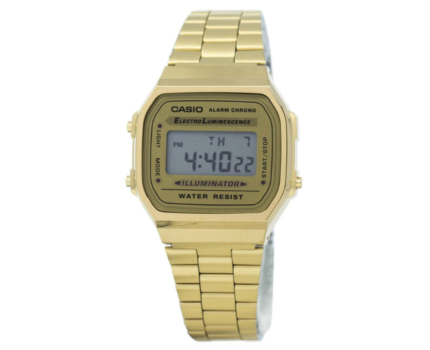 Untitled design Casio Glu Watch Digital Gld Case Champagne Panel Cover Gld Mb A168WG 9WDF - Image 1