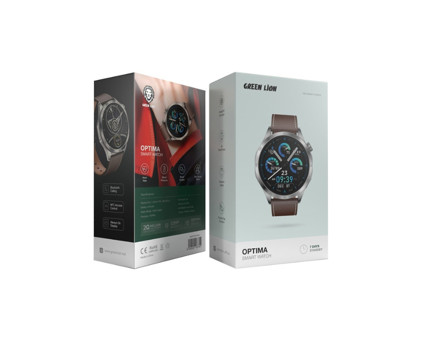Untitled design Optima Smart Watch Silver GNOPTSWTCHSL - Image 1
