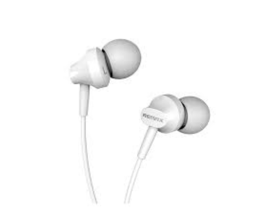 Untitled design Wired Earphone With Microphone White Rm 501 - Image 1