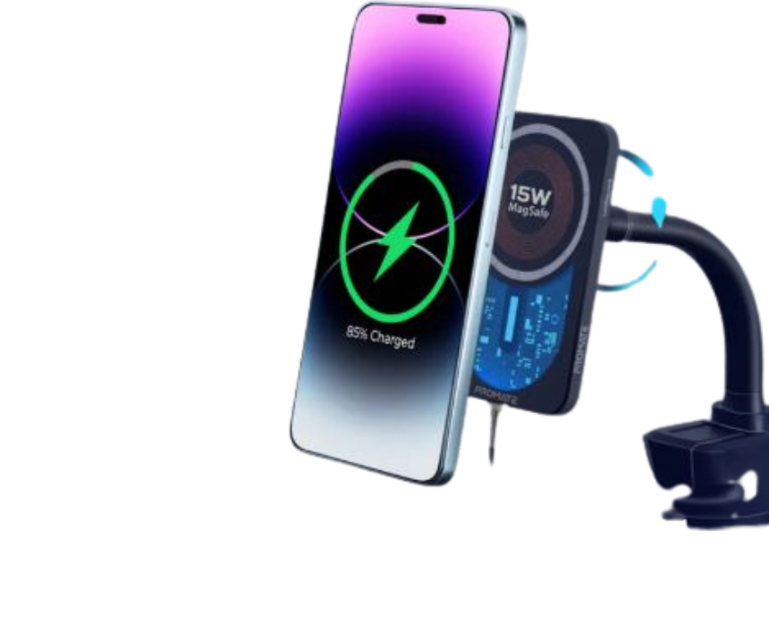 Untitled design Qi Wireless Car Charger 15W Magsafe Transparent Lucidmount 15 - Image 1