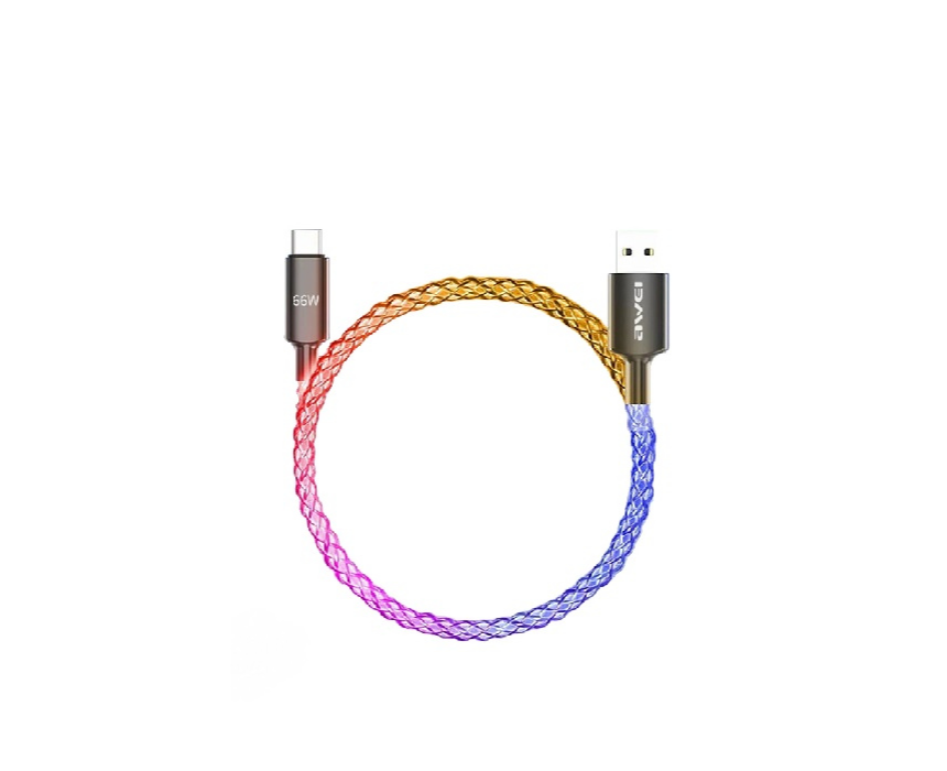 Untitled design Charger Cable Universal Usb Type C Rgb Fast Charge Data Cable 6A Cl 127T - Image 1