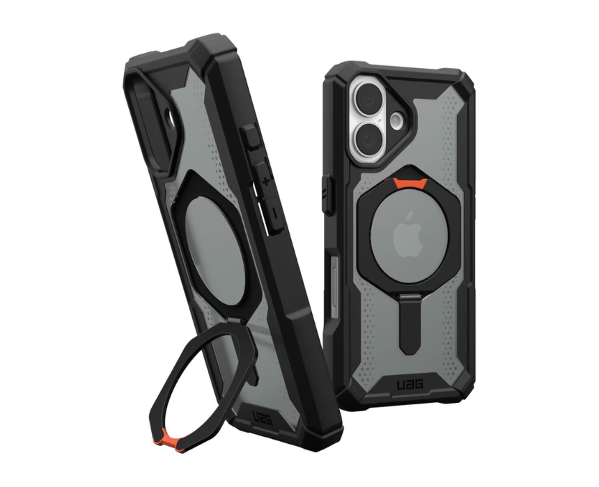 Untitled design (12) UAG Plasma XTE Series MagSafe Case for Apple iPhone 16 in Black and Orange - Image 1