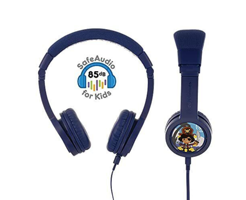 Untitled design Wired Headphone Foldable With Mic For Kids Blue - Image 1