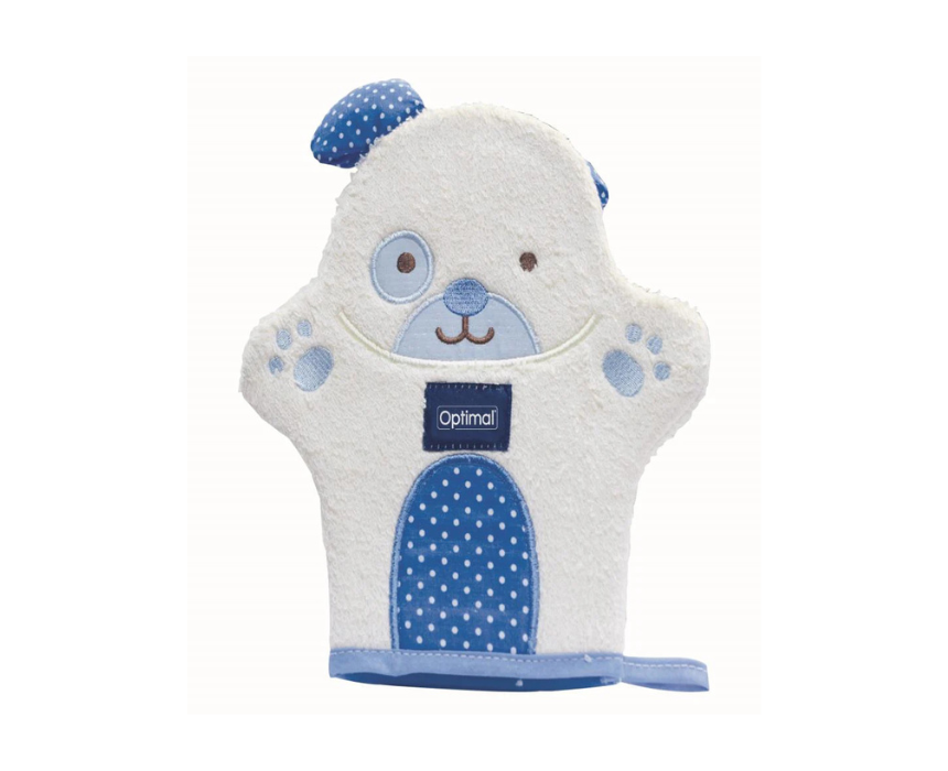 Optimal Blue Baby Bath Glove - Image 1