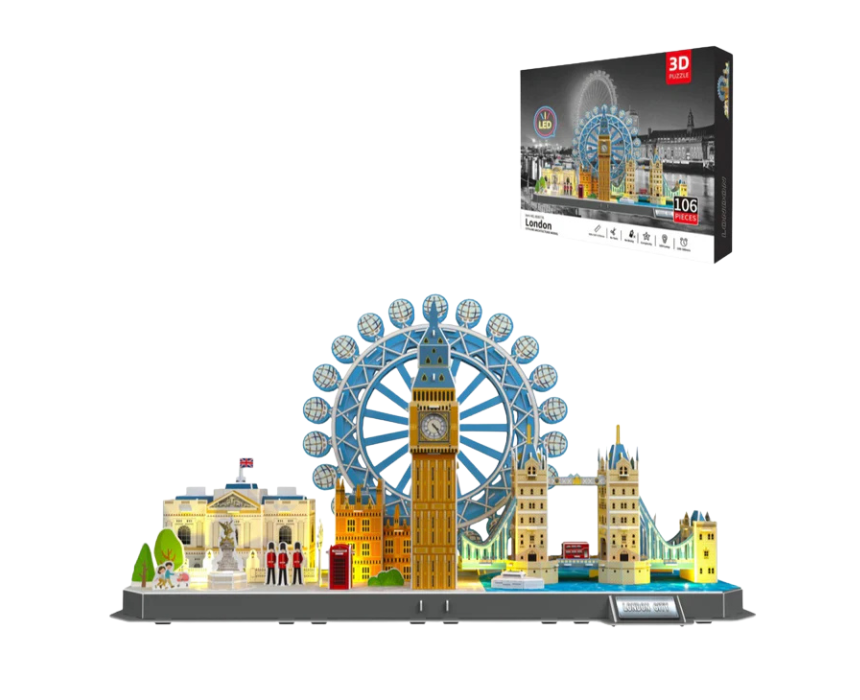 Untitled design London City Skyline With LED Lights 3D Puzzle Large - Image 1