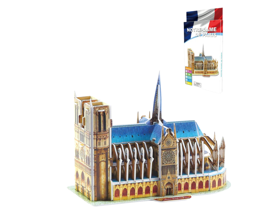 Untitled design Notre Dame De Paris 3D Puzzle Small - Image 1
