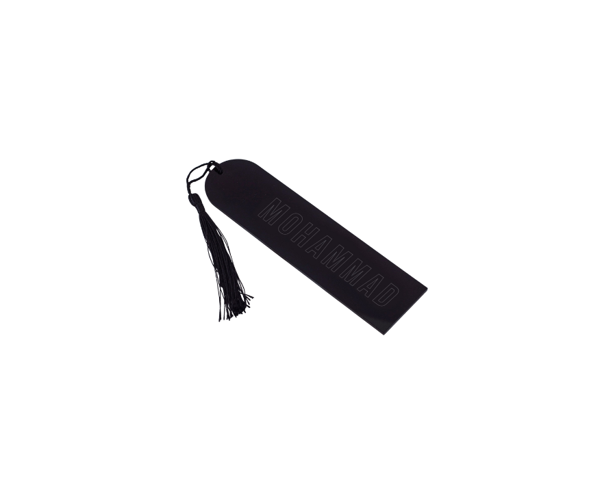 Untitled design (47) Black Acrylic Bookmark - Image 1