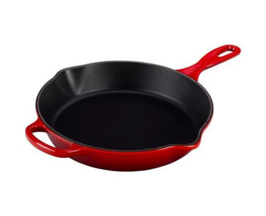 Untitled design (5) Le Creuset Deep Double Beak Frypan Evo 26cm “ Cherry - Image 1