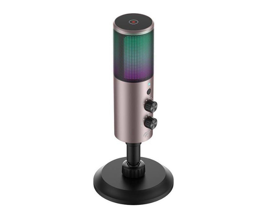 Untitled design Gaming Wireless Microphone Black With Rgb Colors Gk61 - Image 1