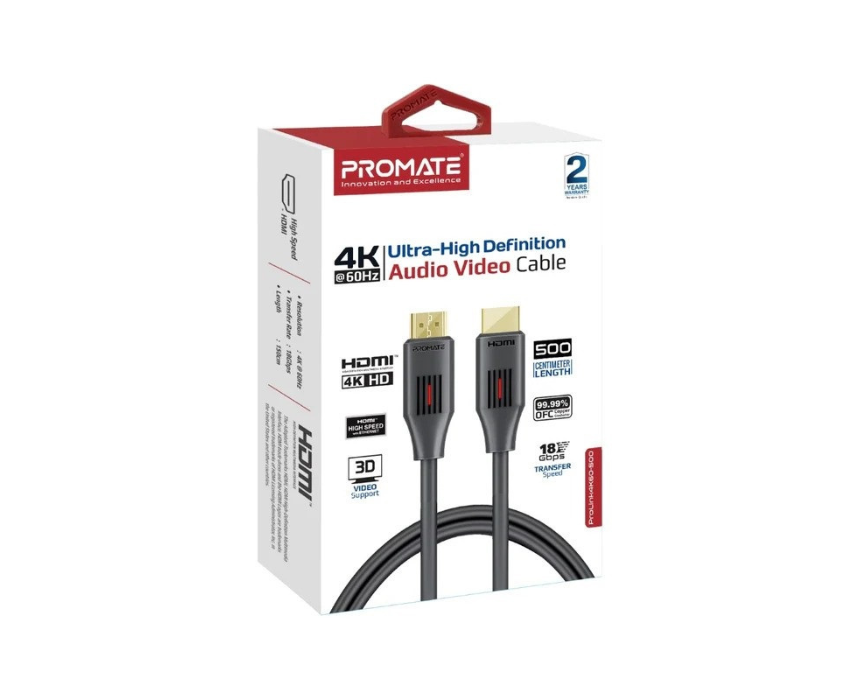 Untitled design Ultra High Definition Audio Video Cable 4K 60Hz 5M Black Prolink4K60 500 - Image 1