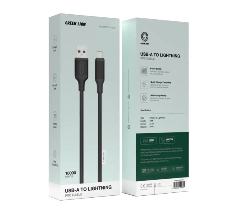 Untitled design Cable Charger Usb To Lightning 2M Black Gnpvcatl2Mbk - Image 1