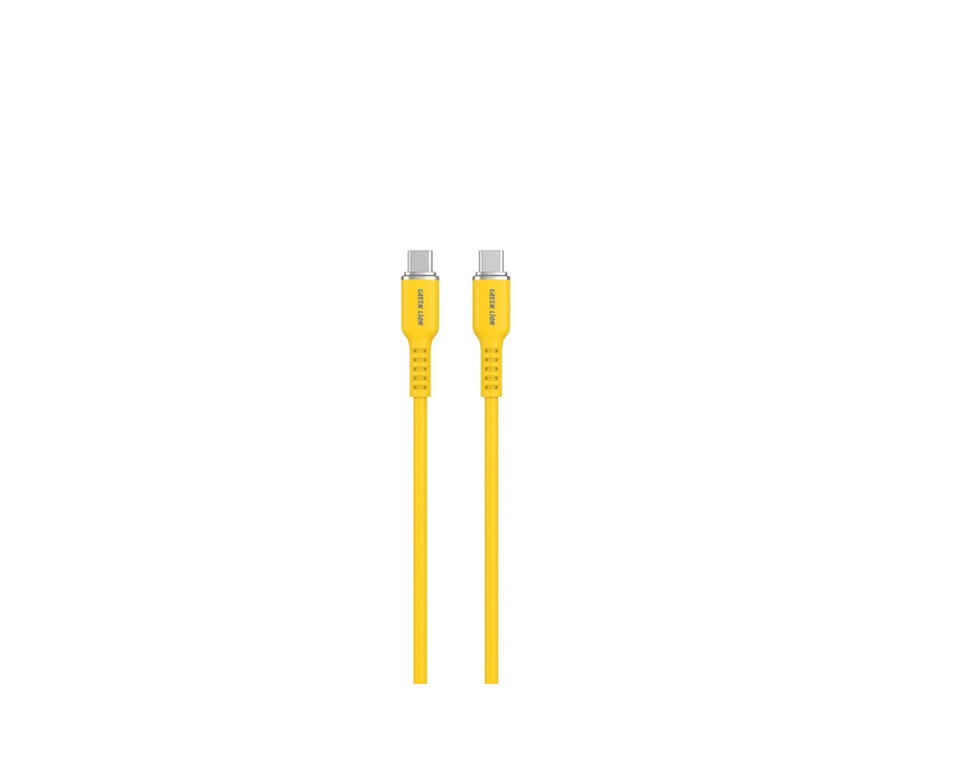 Untitled design USB C to USB C Silicone Cable Yellow GNSILNTTCYL - Image 1