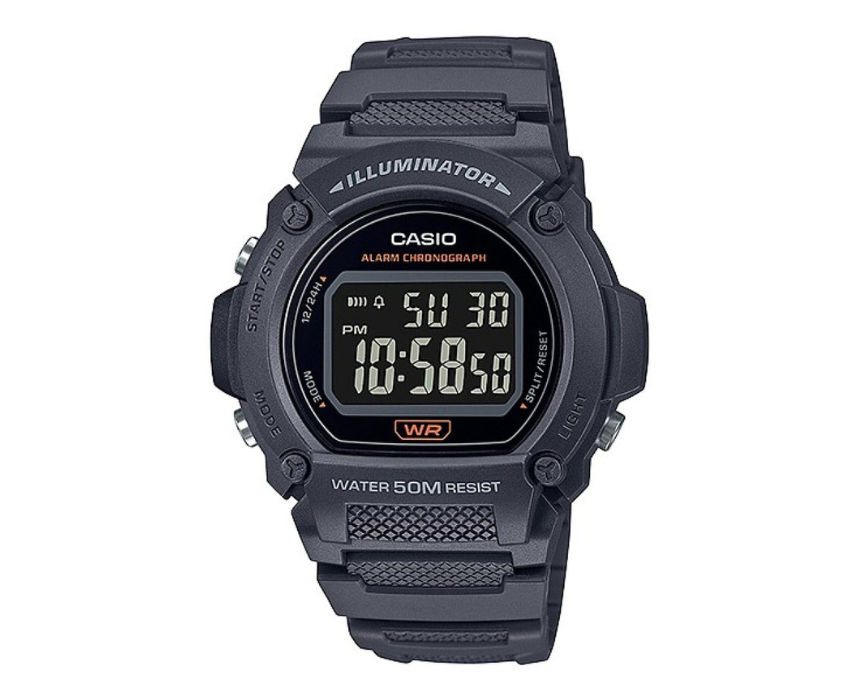 Untitled design Casio Glu Watch Digital Grey Case Black Panel Cover Grey Resin Strap W 219H 8BVDF - Image 1