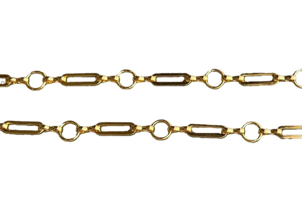 Mixed gold plated chain