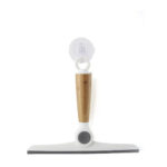 Full Circle Wipe Out Pivoting Shower Squeegee with Hanging Hook, White