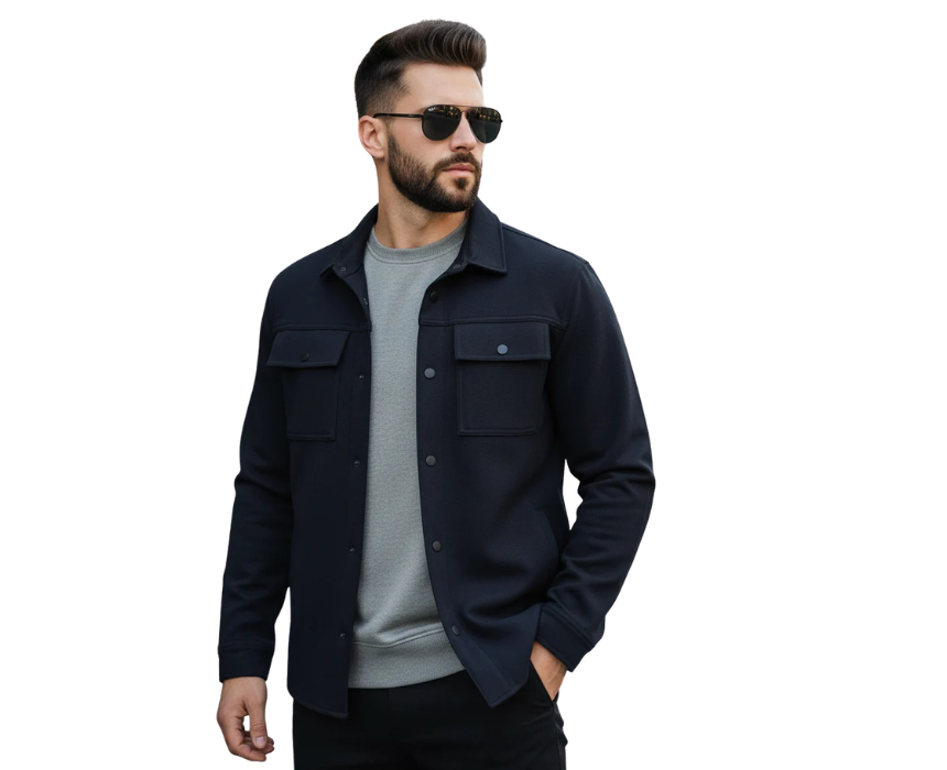 1 Midweight Cotton Overshirt - Image 1