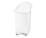 Gallon Compact Slim Step Trash Can White - Image 