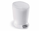 Compact Round Bathroom Step Can White - Image 