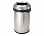 Gallon Bullet Open Top Trash Can Brushed - Image 