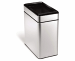 Gallon Profile Open Trash Can Slim Brushed - Image 