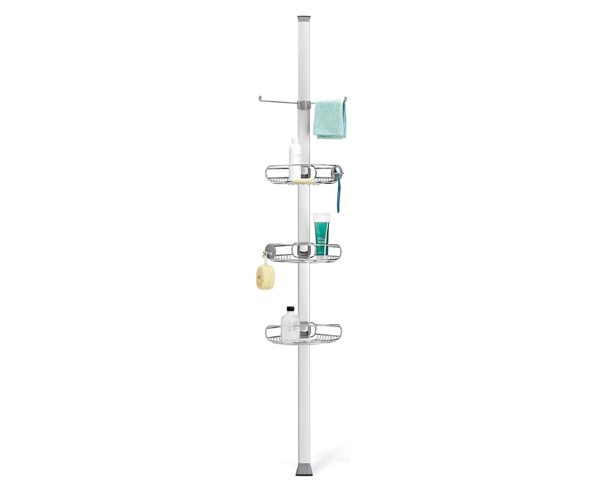 1 SimpleHuman 9' Tension Pole Shower Caddy - Image 1