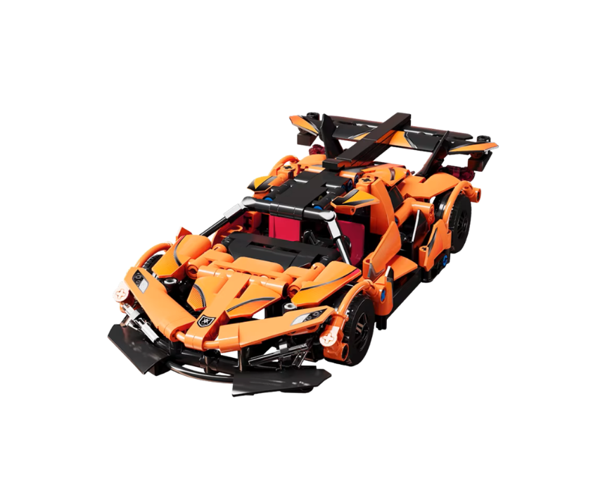 1 Orange Bricks Racing Car - Image 1