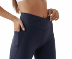 V-Belt Sports Leggings (Navy, Dark Blue) - Image 