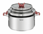Tefal OPTI'Space 6-Piece Stainless Steel Cookware - Image 