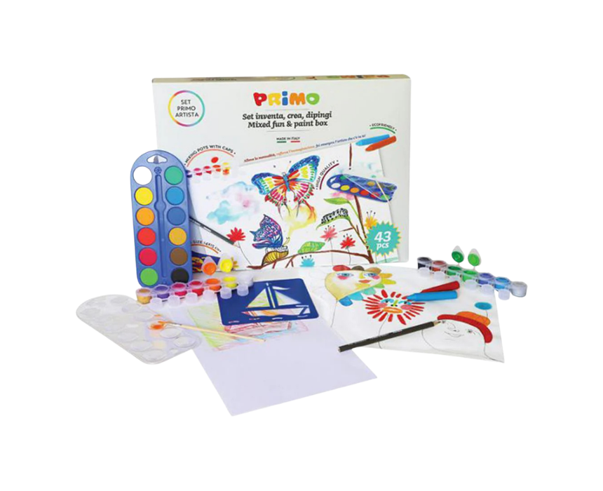 124 Primo Paint Set 1 Mixed Color and Draw Box 43 pcs - Image 1