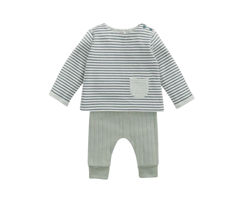 14 Stripe Top and Leggings Outfit Set - Image 1