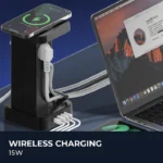 Tower Extension Cord (4 Outlets, 4 USB Ports, & Wireless Charger) - Image 