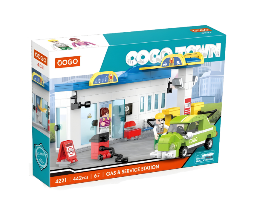 15 Car Gas Station Bricks - Image 1