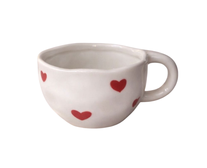 157 Small Red Hearts Mug - Image 1