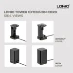 Tower Extension Cord (4 Outlets, 4 USB Ports, & Wireless Charger) - Image 