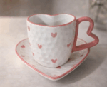 Heart Shaped Mug in Pink - Image 