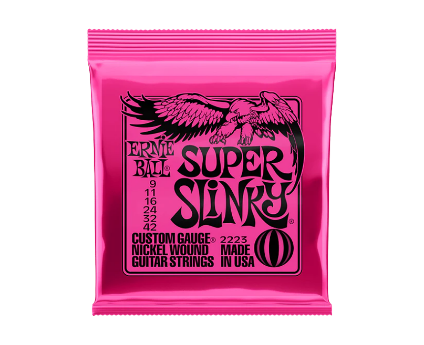 16 Ernie Ball Super Slinky Electric Guitar 9 to 42 - Image 1