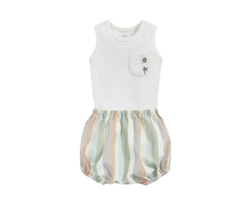 17 Sleeveless Bodysuit and Shorts Outfit Set - Image 1