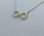 Pavé Diamond Infinity Necklace - Image 